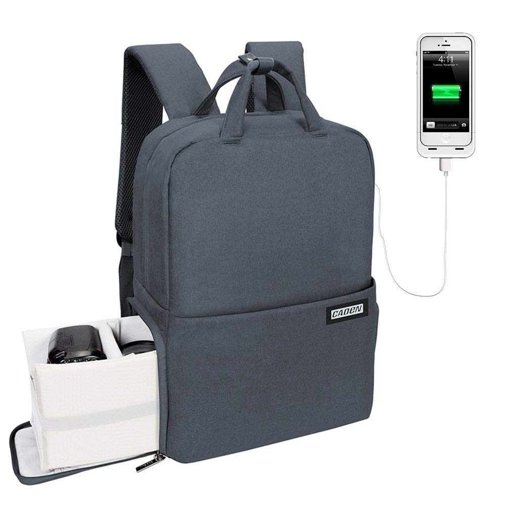 Caden L5 (L) Backpack Waterproof with USB Charging Port Notebook 15.6 นิ้ว